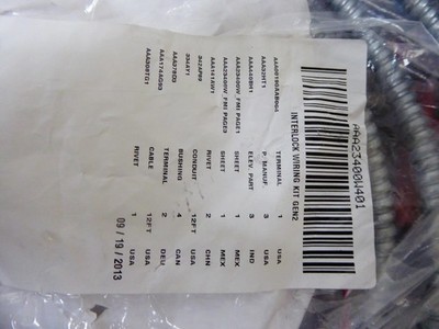 New Otis Elevator AAA23400W401 GEN2 Interlock Wiring Kit Sealed Free Shipping