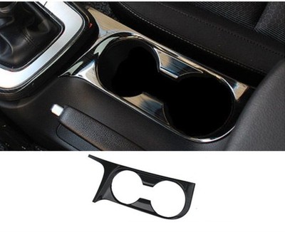 For Hyundai Elantra 2017-2020 Brushed Black Front Water Cup Holder Cover Trim