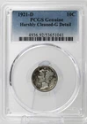 1921 D 10c Mercury Dime Harshly Cleaned G Detail PCGS Genuine