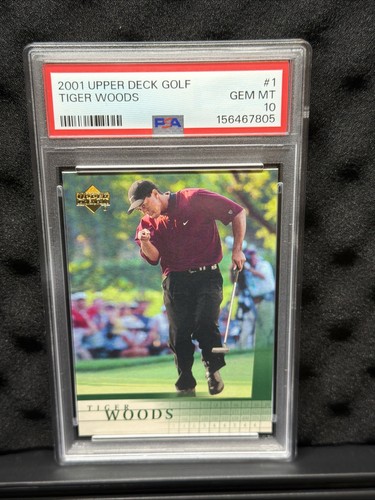 Tiger Woods PSA Gem Mint 10 💎 (RC) - 2001 Upper Deck Golf ⛳️ - #1