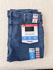 1036MAVVS Wrangler Men's Cowboy Cut Slim Fit Jeans Vintage Stone 36 X 34 New