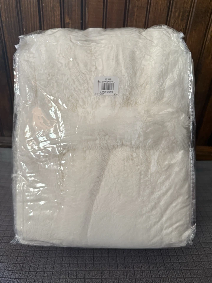 BATA DE CERÁMICA GRANERO JUNTO AL FUEGO CON CAPUCHA SUAVE BOLSILLOS SHERPA GRANDES MARFIL NUEVA Foto 4 de 4