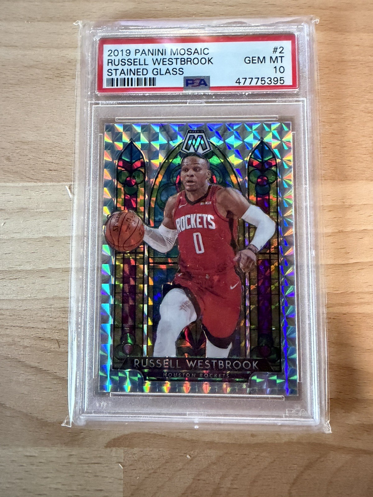 2019-20 Panini Mosaic - Stained Glass Russell Westbrook #2 PSA 10