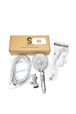SUN RISE Handheld Filtered Shower Head High Pressure Chrome Hose Mount Kit New