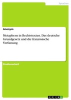 Anonymous | Metaphern In Rechtstexten. Das Deutsche Grundgesetz Und Die...