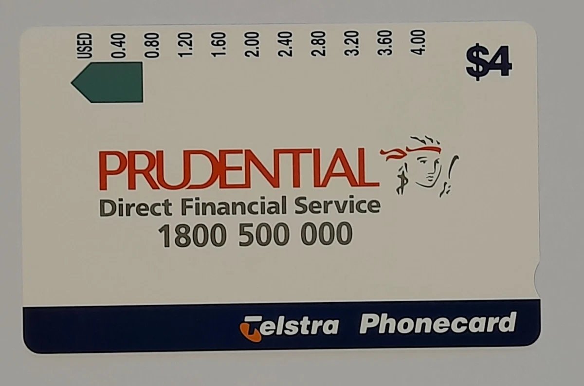 1996 $4 Telstra Prudential Financial Services phonecard MINT prefix 1286