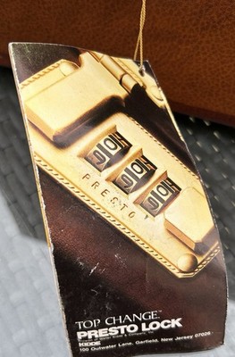【 24K 】 TOP CHANCE PRESTO LOCK　アタッシュケース Vintage Atlas Leather Hard Shell Attache Briefcase Combination