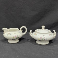 Cuencos de azúcar y crema Franconia Krautheim Selb Bavaria Alemania Millefleurs