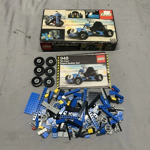 VINTAGE LEGO EXPERT BUILDER GO-CART SET 948 (MISSING PIECES?)