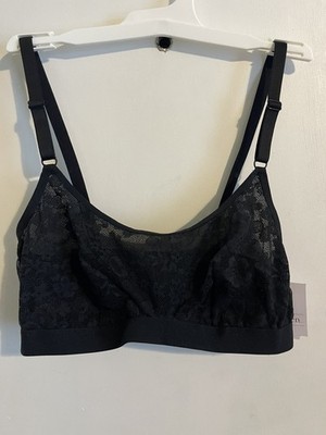 Auden Scoop Neck Lace Bralette Size Medium 34C, 34D, 36B, 36C Black