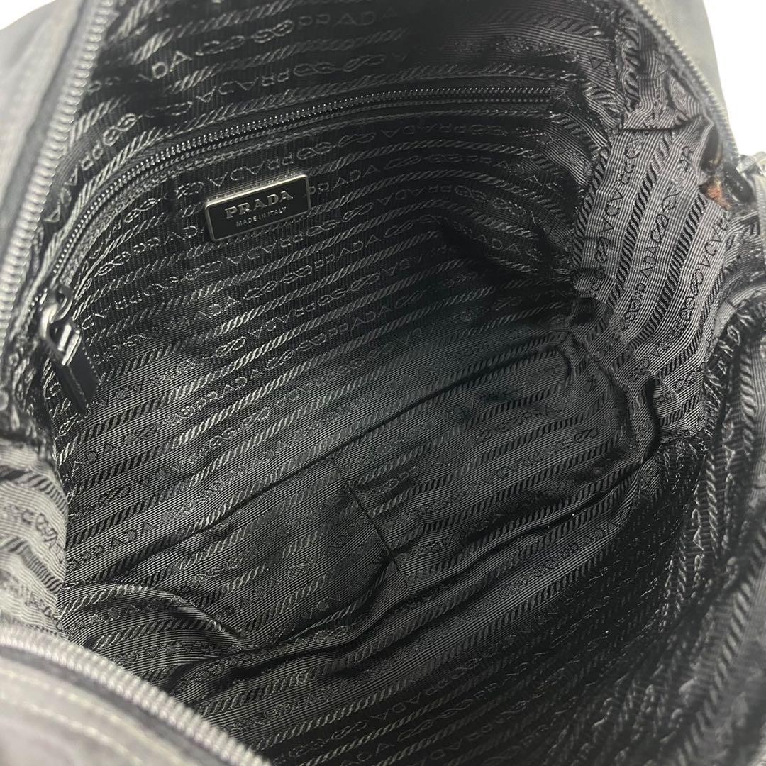 PRADA Shoulder Bag Camera Bag Nylon Leather Triangle Logo Black thumbnail 9