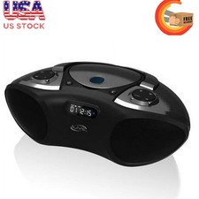 Bluetooth Boombox w/CD/FM Radio CD Player w/Built-In Stereo Speakers Portable US