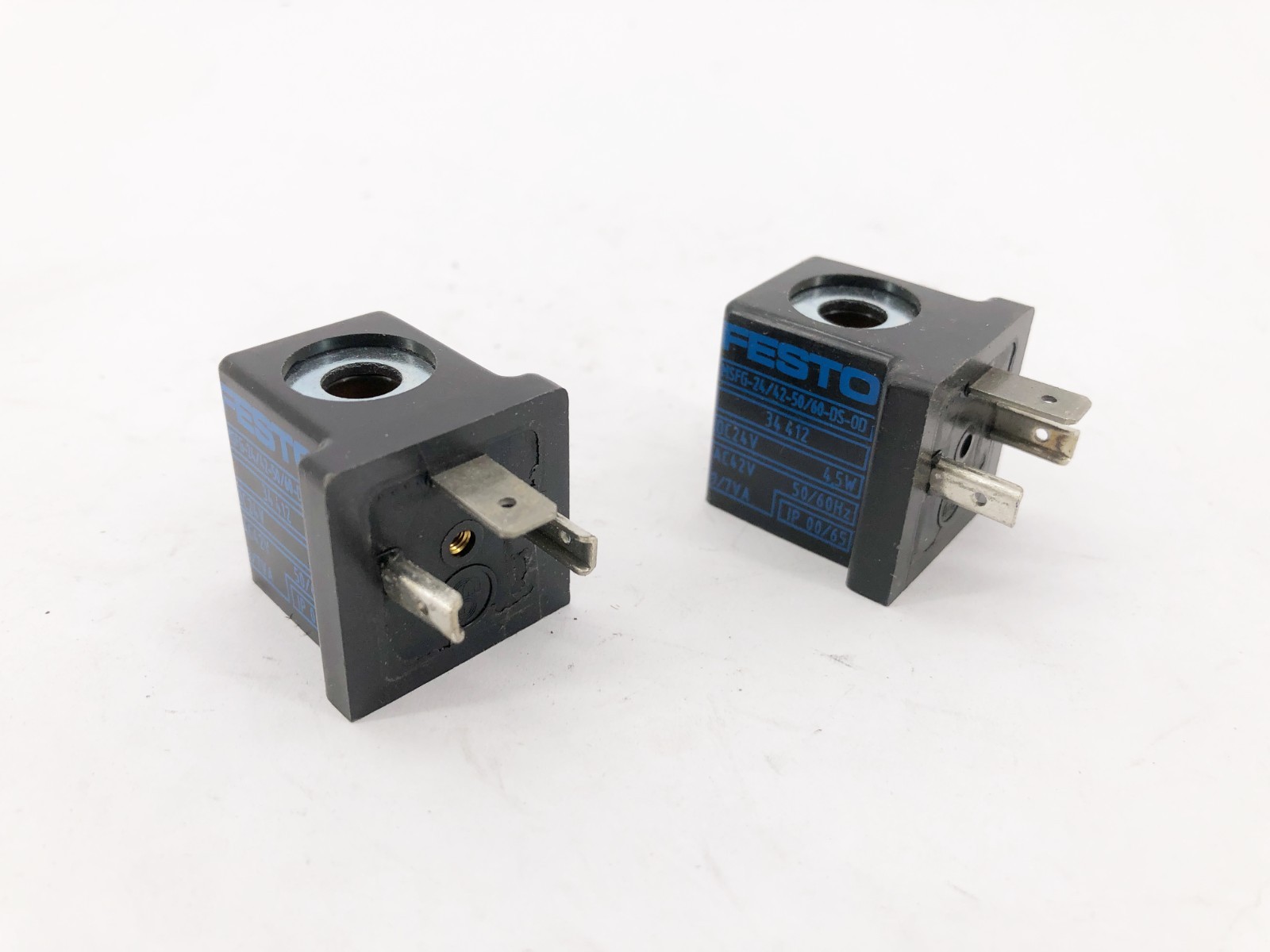 Lot of 2 New Festo MSFG-24/42-50/60-DS-OD Solenoid Coils 24VDC 34412 - No Box