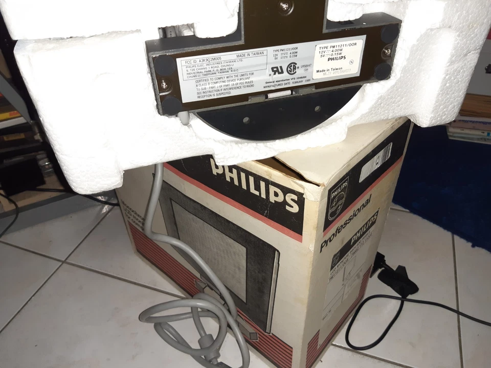 Philips PM11211 LCD-Monitor für PC XT von 1988 mit 8bit ISA Karte - Bild 2 von 4