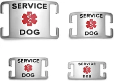 Surgical Stainless Steel K9 Pet ID Jewelry Tag - Slide on Dog Collar or Harness 