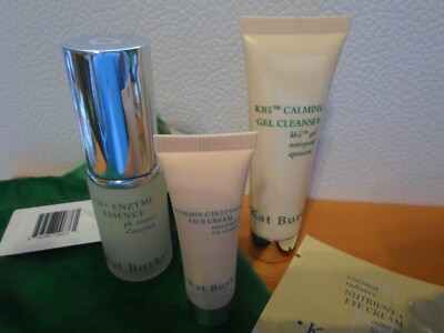 Kat Burki Pflegeset: Essence 15ml, Vitamincreme 10ml, Cleanser 30ml, Eye 1ml