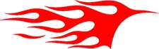 Large Red Flames x2 vinyl graphics car side stickers decals, fun racing 