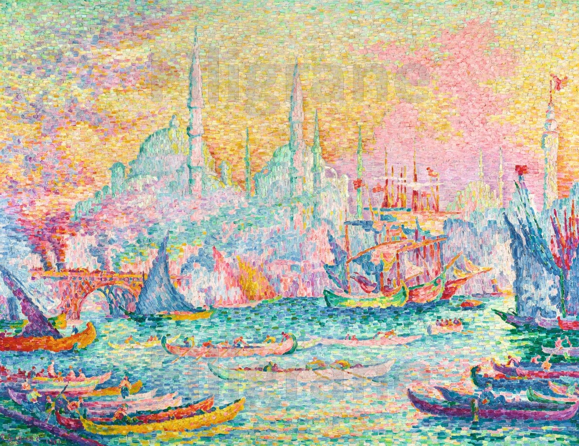 Tableau Signac Constantinople ideal pour la decoration lumineuse du salon 40x60cm