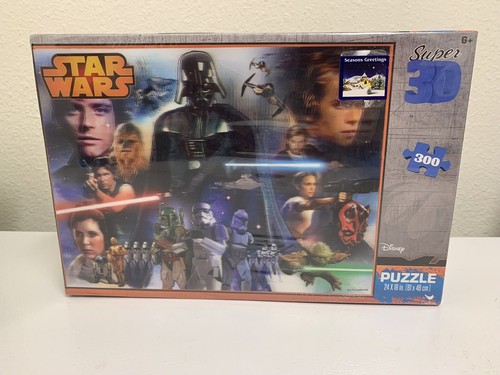 NEW/SEALED Star Wars 300 Pc. Disney Super 3D Jigsaw Puzzle  W/ Lenticular Effect - Picture 1 of 10