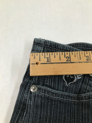 Vintage 2000s Angels Low Rise Bootcut Flare Denim Jeans Y2K Women's Sz 11 Black - Picture 13 of 18