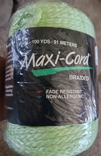 Macrame Braid 6mm Craft Cord Braided 100 Yards Vintage Mint Green USA