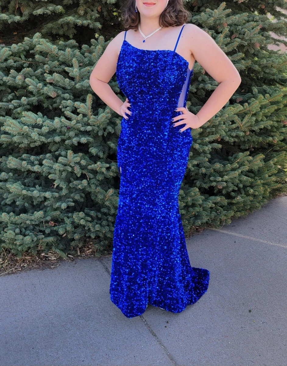 cinderella divine blue prom dress J847 | FITTED DRESS – Ladivine by Cinderella Divine main image 1