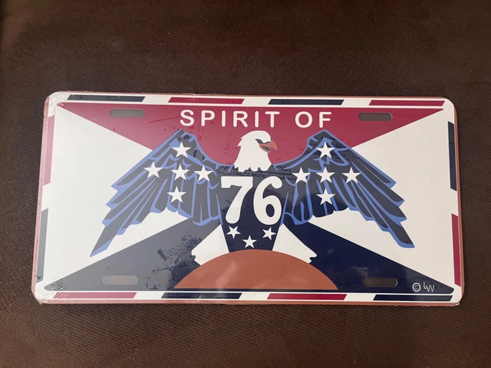 SPIRIT OF 76 纪念品金属许可证盘 — 第 2/2 张图片