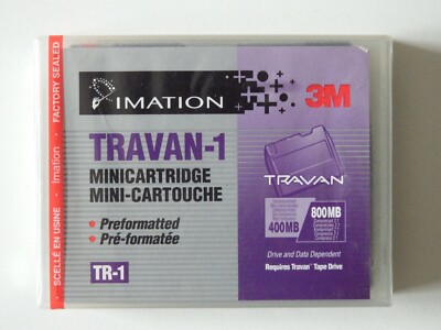 Imation 3M Travan-1 TR1/TR-1 Mini Datenband/Kassette 400/800MB vorformatiert NEU
