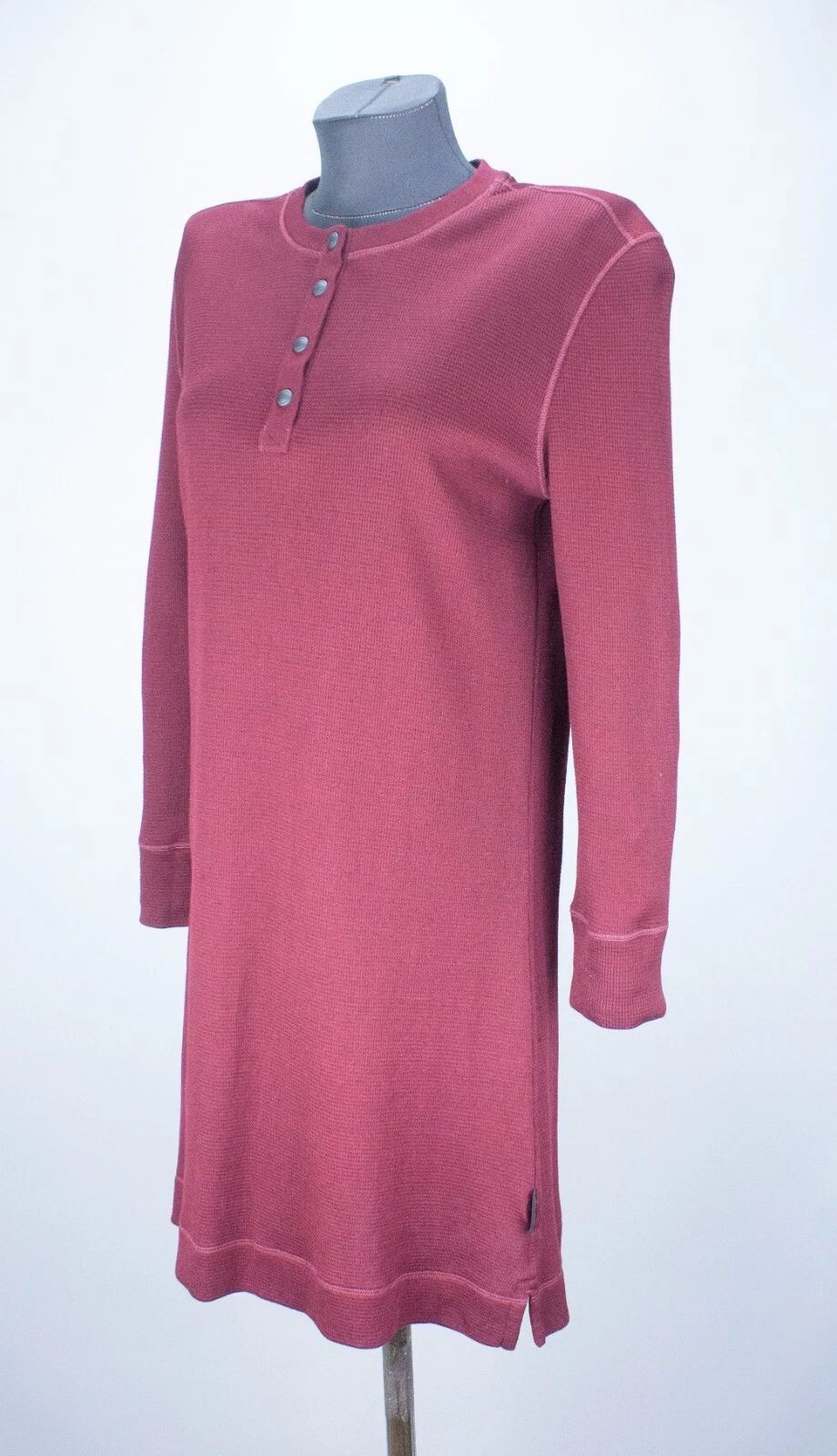 Abito midi rosso Burberry Sport da donna taglia M maniche lunghe misto cotone casual