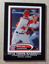 2014 Topps Rookie Image Bryce Harper Manufactured Patch Card Nationals. rookie card picture