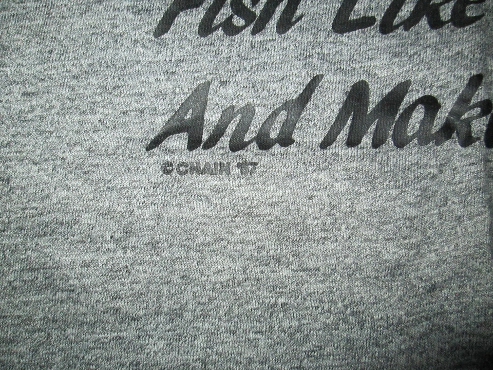 1987 Винтажная Футболка 80-х Tri Blend Fishermans Code Early to Bed Rise Fish Like Hell - Изображение 3 из 4