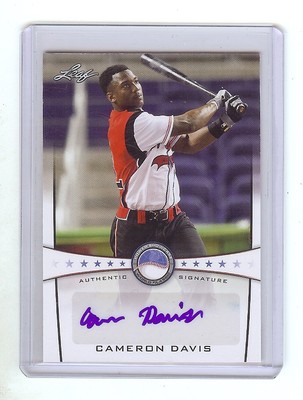 CAMERON DAVIS 2013 Leaf *POWER SHOWCASE*  Baseball Certified AUTOGRAPH RC