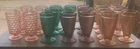 authentic 1930s Depression glass goblets