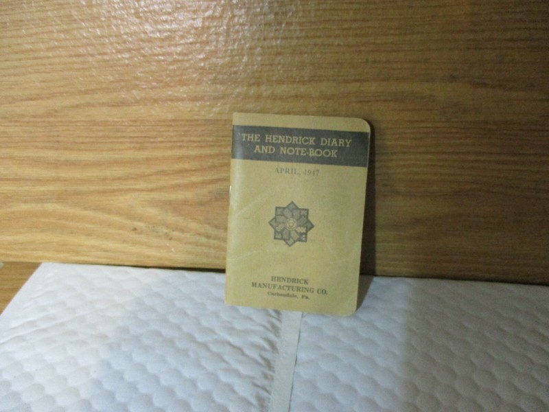 1947 HENDRICK MANUFACTURING CO. DIARY and NOTEBOK-SMALL