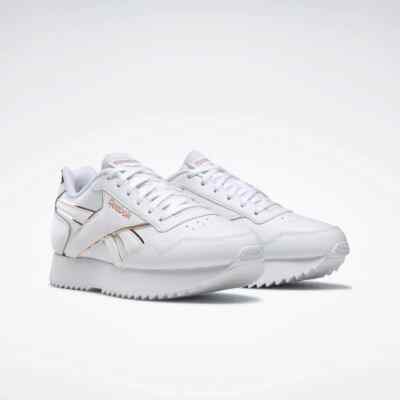 Reebok Classic Women's White Gold Royal Glide Ripple Double Sneakers GW1184