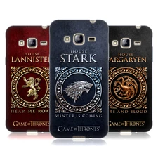 OFFICIAL HBO GAME OF THRONES METALLIC SIGILS SOFT GEL CASE FOR SAMSUNG PHONES 3