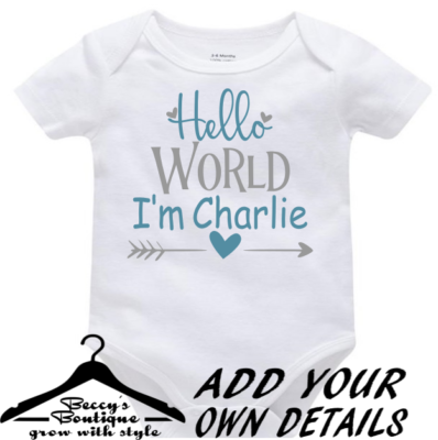 Geek Hello World Baby Grow Baby Quotes Clothes Little Prayer Baby