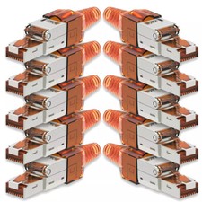 10x Netzwerkstecker CAT 7 Werkzeuglos RJ45- Netzwerk Metall Stecker Verlegekabel