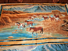 HORSES FABRIC PANEL