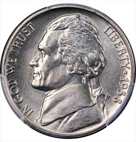 PCGS 1938 Jefferson nickel 5c MS67FS Full Steps