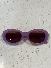 womens round Purple Sunglasses