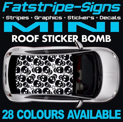 passend für MINI DACH AUFKLEBER BOMB GRAFIK AUFKLEBER DECALS ONE COOPER S R50 R56 F56