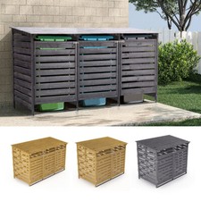 Outdoor Wheelie Bin Storage Double And Triple Shed Wooden Dustbin Eubbish Screen