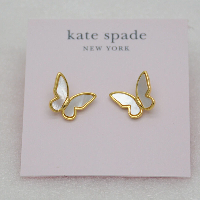 Kate spade jewelry unique Mother Of Pearl Butterfly stud earrings