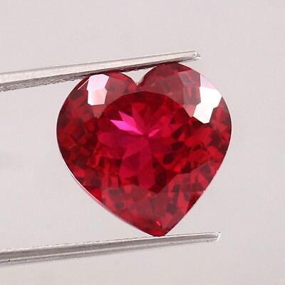 AAA Extreme Quality Natural Mozambique Ruby Loose Heart Gemstone Cut 15x15 MM