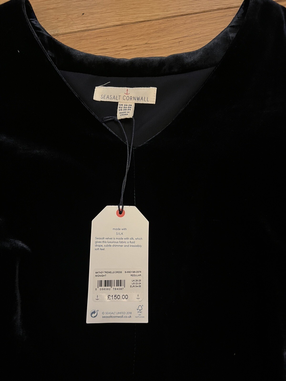 Seasalt Velvet Dress BNWT plus Size 2628 Mathey Trewells Dress