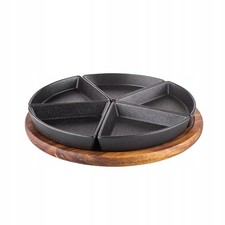 25cm Snack Bowl Dip Server Ceramic Acacia Wood