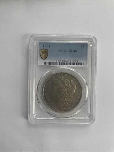 1901 Morgan Silver Dollar $1 PCGS XF40