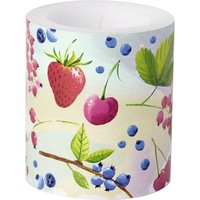 Ihr Sorbet Windlicht Kerze Lampionkerze Beeren Erdbeeren FrüChte D 9 X H 10 Cm