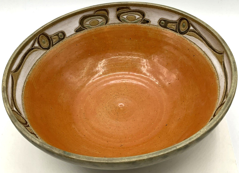 Arlene Jo Mickelson Pottery Fruit Display Bowl PNW Native American Heritage
